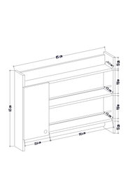 Hanah Home Estantería de Cocina Antracita 85x15x65 cm